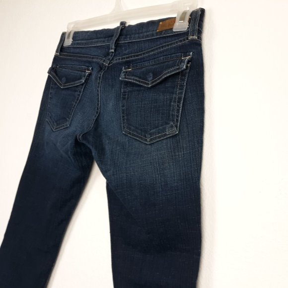 Lucky Brand Women's Crop Jeans Size 6/28 Legionnaire Ankle Snaps Dark Wash Blue - Picture 4 of 16